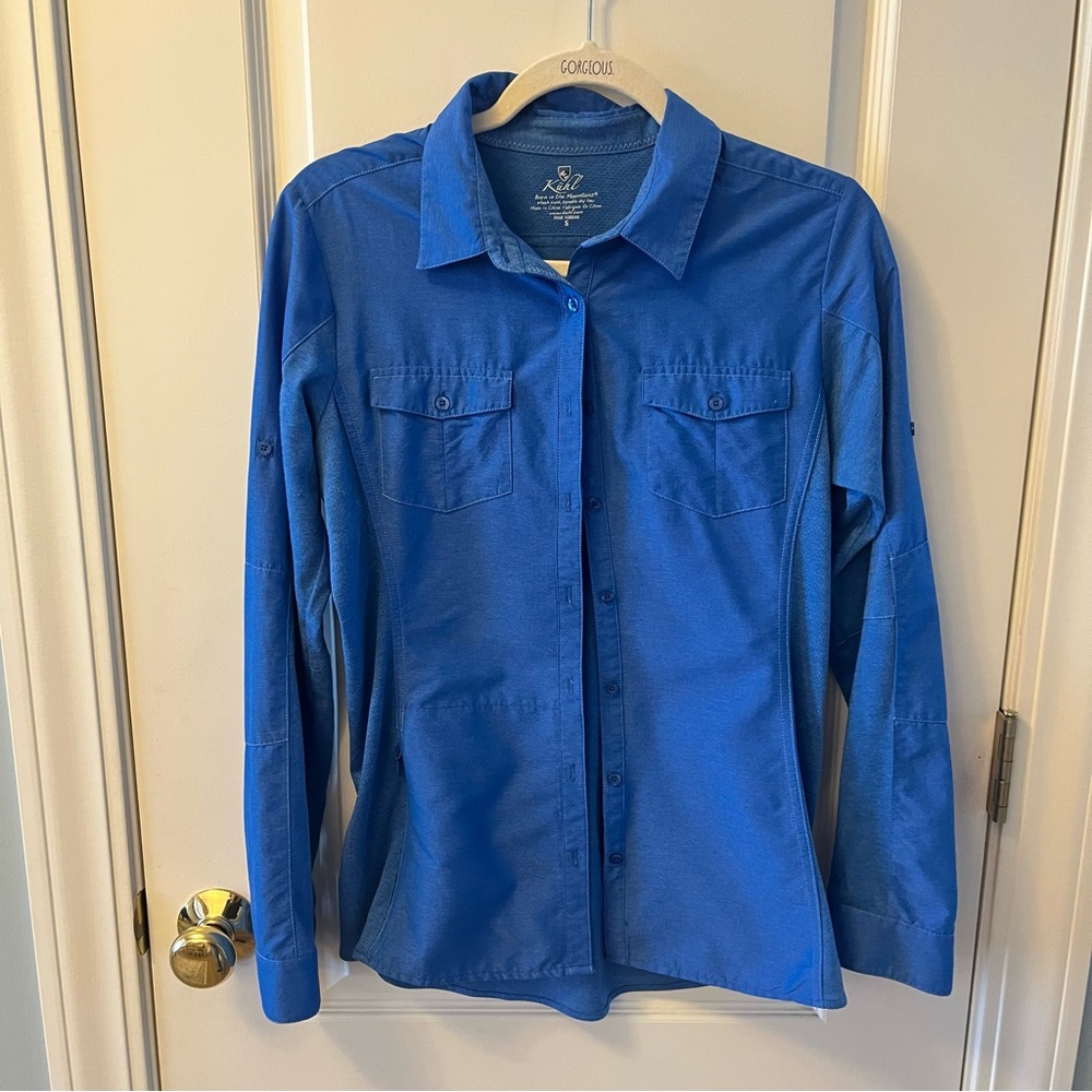 Kuhl Women’s Blue Button-Up Shirt Small